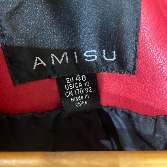 Amisu Leather Jacket. Size- 40 (Fit M-L) - Picture 9 of 9